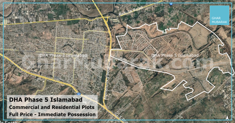 Buy possession ready commercial and residential plots in DHA Phase 5 Islamabad.