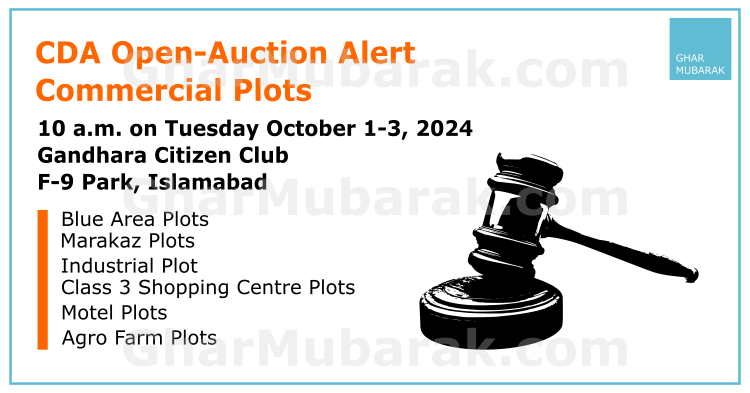 CDA is selling Commercial Plots in Islamabad at discounts up to 15% to overseas Pakistanis.